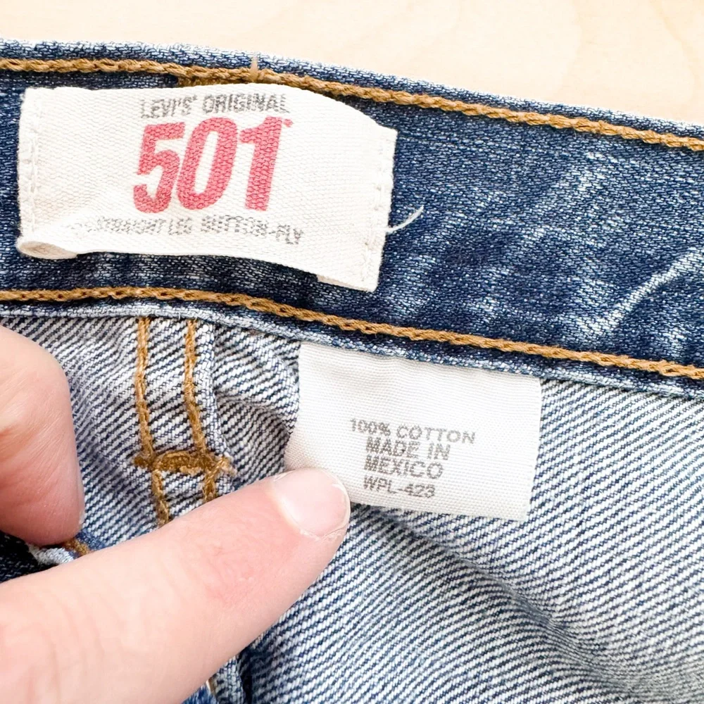 Men's Levi's 501 Straight Leg Button Fly Denim Jeans‎ Medium Wash 36 x 34